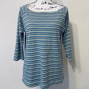 Jackie Blue Striped Top Shirt